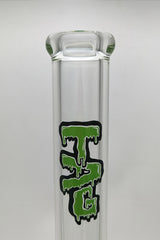 TAG 30" Rasta Beaker Bong with Heavy Wall Borosilicate Glass, Front View