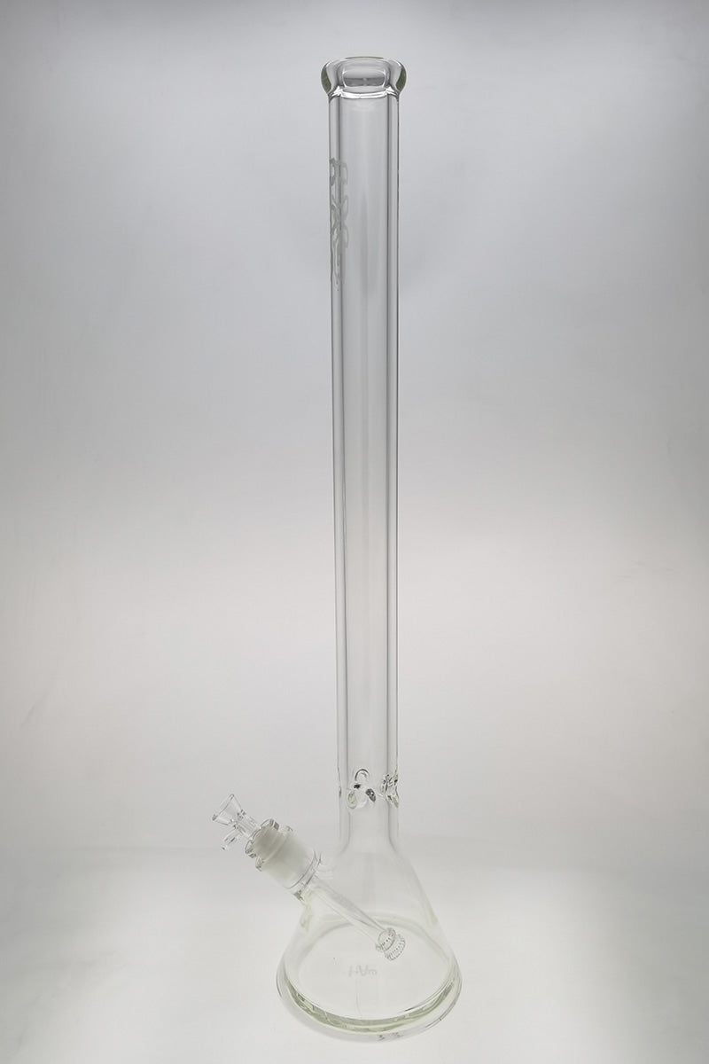 TAG 30" Beaker Bong with Rasta Logo, 50x9MM Borosilicate Glass, Thick Wall, Front View