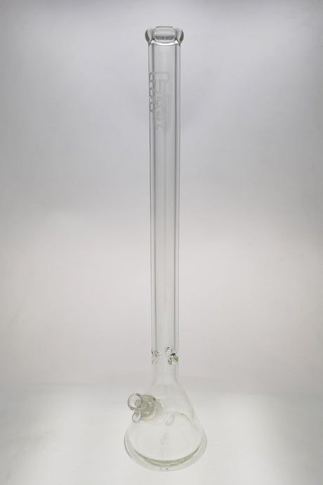 TAG 30" Beaker Bong with Rasta Logo, 50x9MM Borosilicate Glass, Front View on White Background