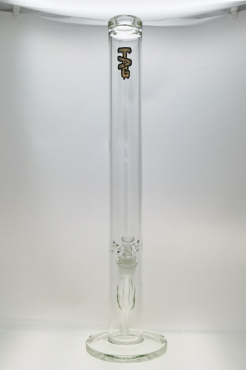 TAG 30" Straight Tube Bong 80x7MM with 28/18MM Downstem, Front View on White Background