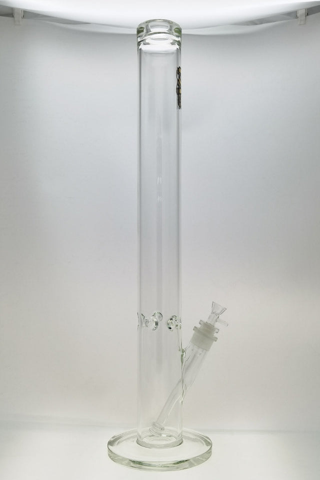 TAG 30" Straight Tube Bong, 80x7MM, with 28/18MM Downstem, Front View on White