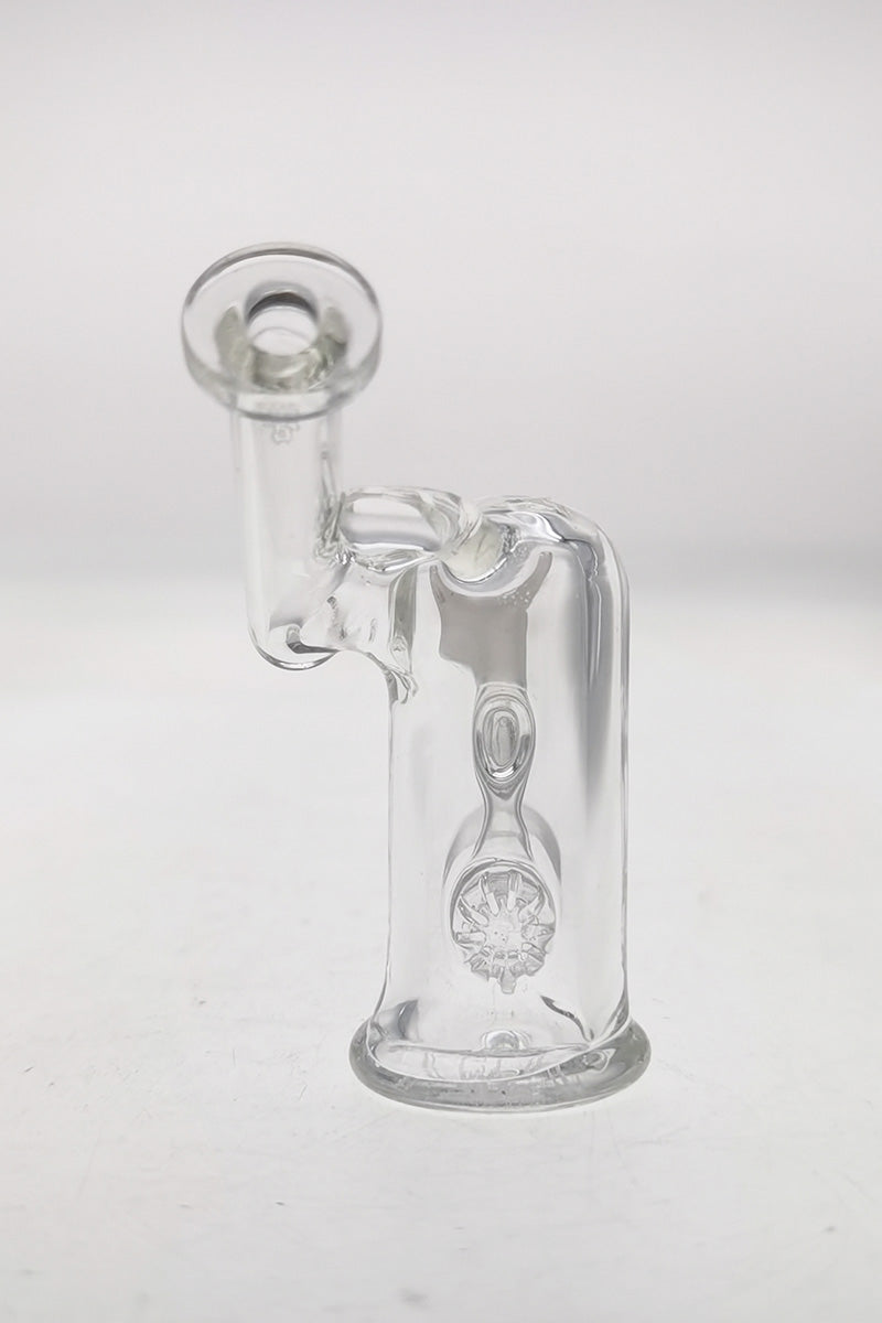 TAG 3.25" Showerhead Pocket Rig with 10MM Male Joint, 4MM Thick Glass, Side View