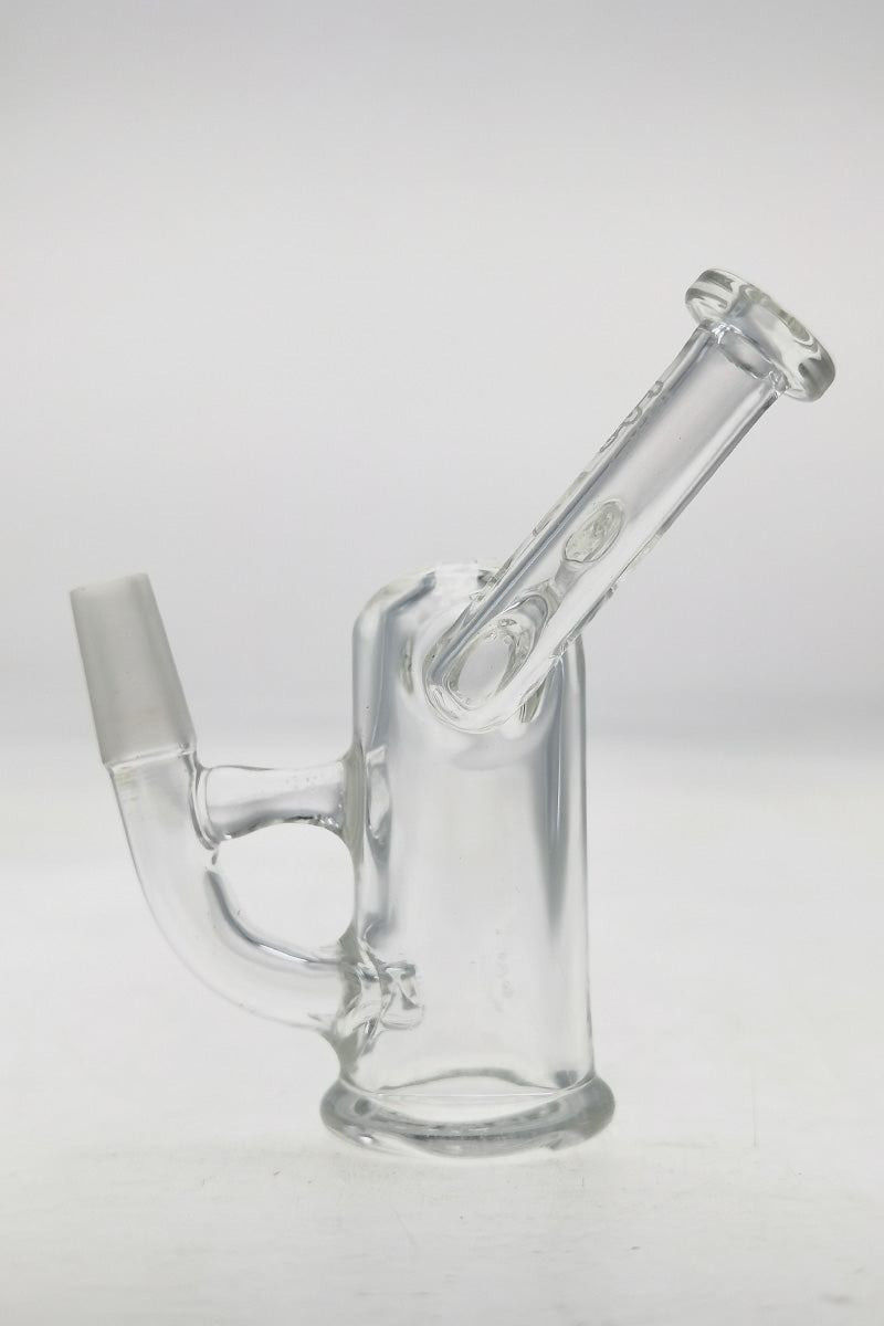 TAG 3.25" Pocket Rig with Natural Diffuser, 25x4MM Glass, 10MM Male Joint, Angled Side View