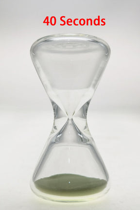 TAG 3.5" Hour Glass featuring Glow in the Dark Sand and Wavy Logo - Front View