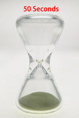 TAG 3.5" Hour Glass with Glow in the Dark Sand, 50 Seconds Wavy Laser Logo - Front View