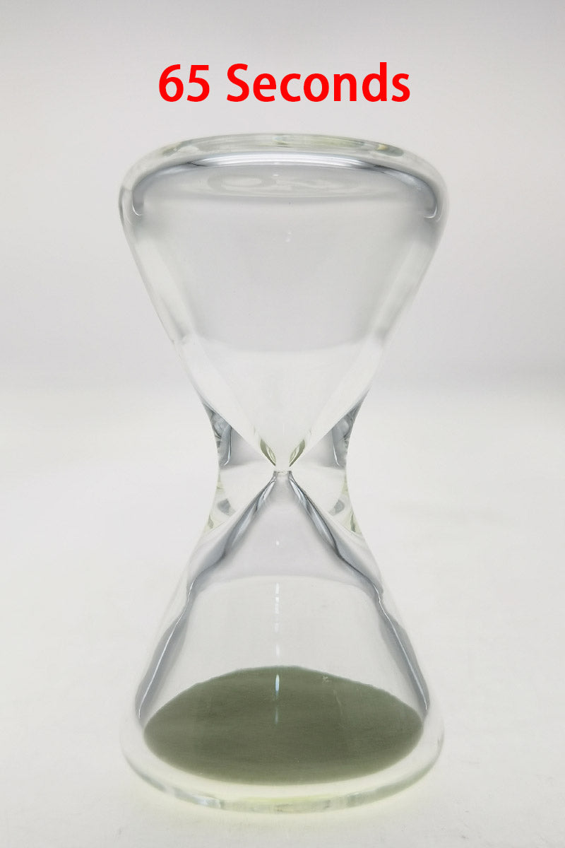 TAG - 3.5" Hour Glass with Glow in the Dark Sand, Wavy Laser Engraved Logo - Front View