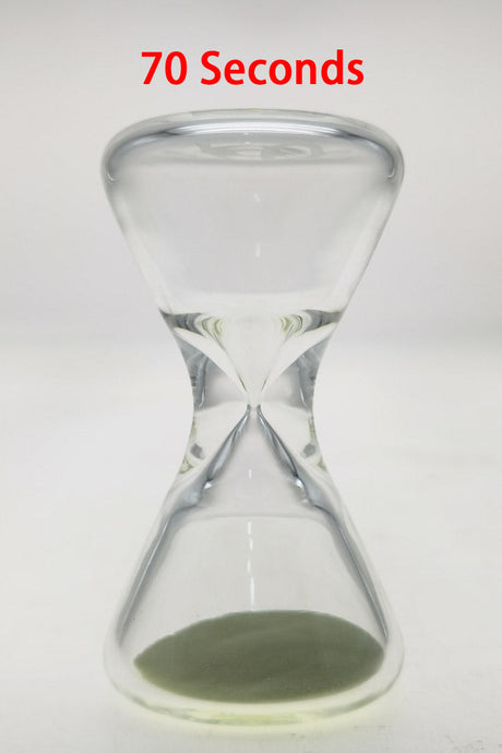 TAG 3.5" Hour Glass with Glow in the Dark Sand, 70 Seconds Timer, Front View