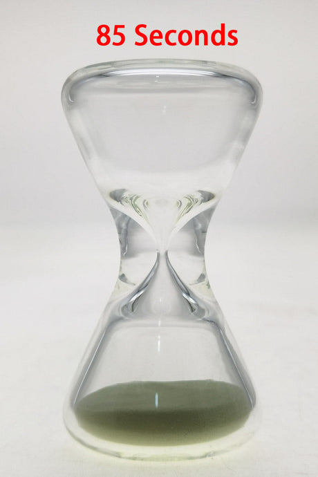 TAG 3.5" Hourglass with Glow in the Dark Sand, Wavy Laser Logo, Front View