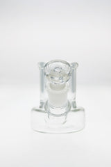 TAG 3.5" Q-Tip ISO Cleaning Jar, Clear Glass with Alcohol Reservoir, Front View