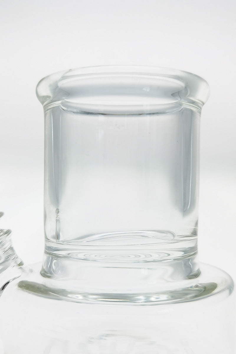 TAG 3.5" Clear Glass Cleaning Jar with Large Alcohol Reservoir and Joint Plug Side View
