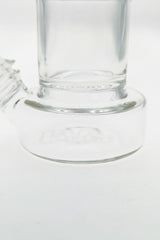 TAG 3.5" clear glass cleaning jar with large alcohol reservoir and joint plug, front view on white background
