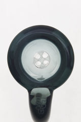 TAG 4-hole disc screen slide with horn handle for bongs, top view on white background