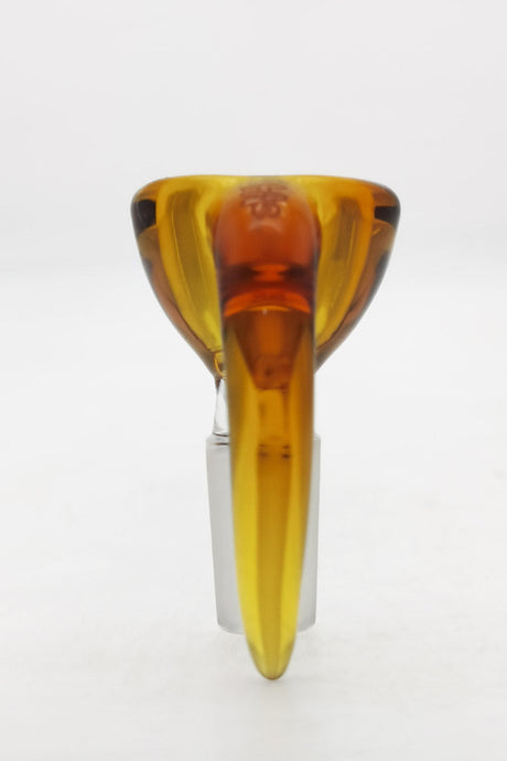 TAG 4 Hole Disc Screen Slide with Horn Handle, Amber Color, Front View