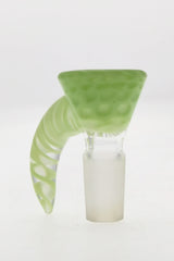 TAG - 4 Hole Disc Screen Slide with Green Horn Handle - Front View
