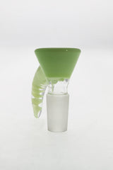 TAG - Green 4 Hole Disc Screen Slide with Spiral Horn Handle, Front View