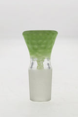 TAG 4 Hole Green Disc Screen Slide with Horn Handle for Bongs - Front View