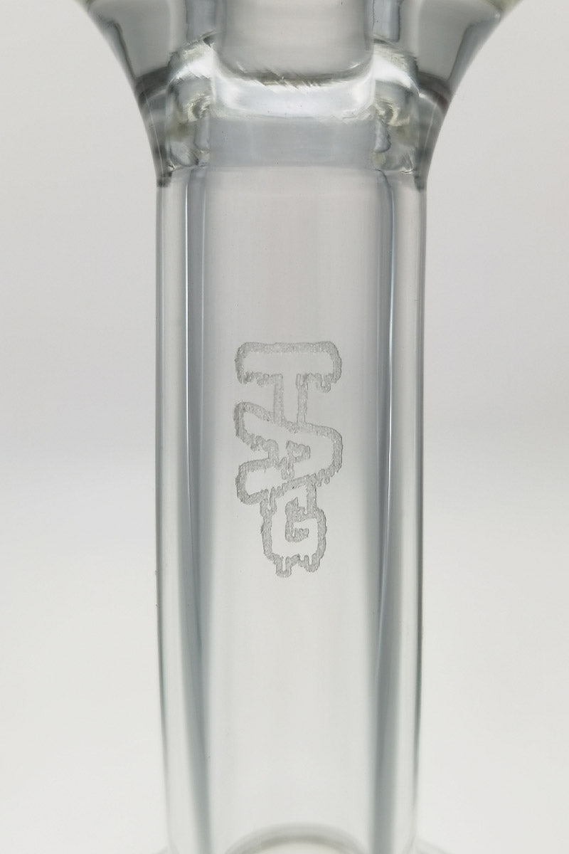 TAG 4" Neck for Bongs with 18MM Male Joint Size, Close-Up Front View