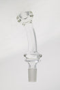 TAG 4" Bent Neck Glass Piece 22x3MM with 18MM Male Joint - Clear Side View