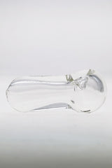 TAG 4" Super Thick Borosilicate Glass Spoon Pipe with Left Side Carb Hole