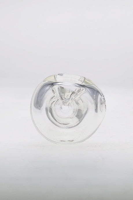 Thick Ass Glass 4" Spoon Pipe in Borosilicate, Bottom View Showing Left Carb