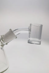 TAG 45 Degree Quartz Banger Can with Flat Top, High Air Flow, Angled Side View
