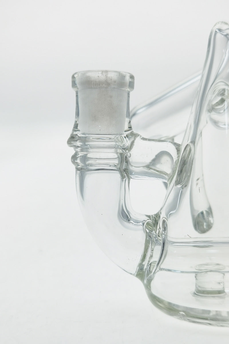 Close-up of TAG 4.25" Pendant Rig with Inline Diffuser, 10MM Female Joint, Clear Glass