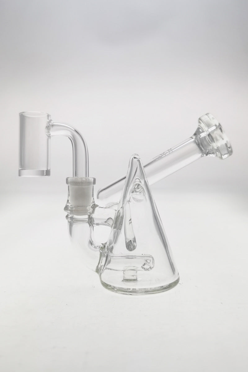 TAG 4.25" Clear Glass Pendant Rig with Inline Diffuser, 10MM Female Joint, Front View