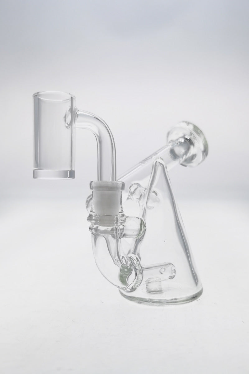 TAG Mini Pendant Dab Rig with Inline Diffuser, 10MM Female Joint, Angled Side View