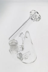 TAG 4.25" Clear Glass Pendant Rig with Inline Diffuser, 10MM Female Joint, Angled View