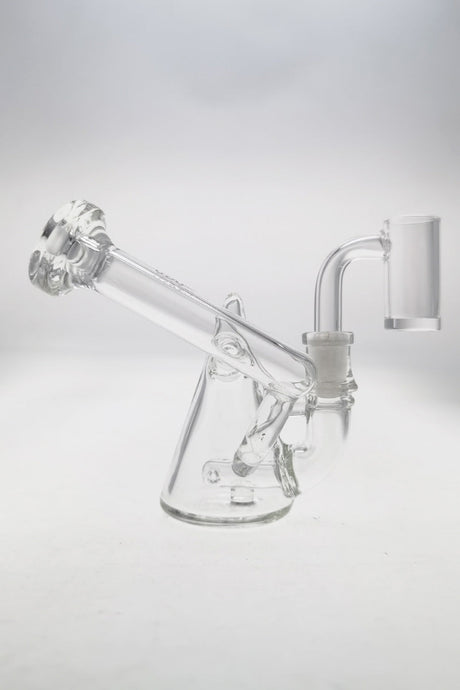TAG 4.25" Pendant Rig with Inline Diffuser, 10MM Female Joint, Clear Glass, Side View