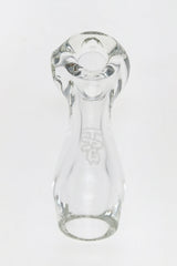 TAG 4.5" Clear Borosilicate Glass Spoon Pipe with Large Carb and Mouthpiece