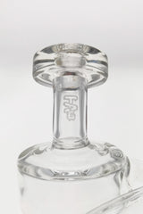 Close-up of TAG 4.5" Mini Inline Recycler with 10MM Female Joint, Thick Ass Glass logo