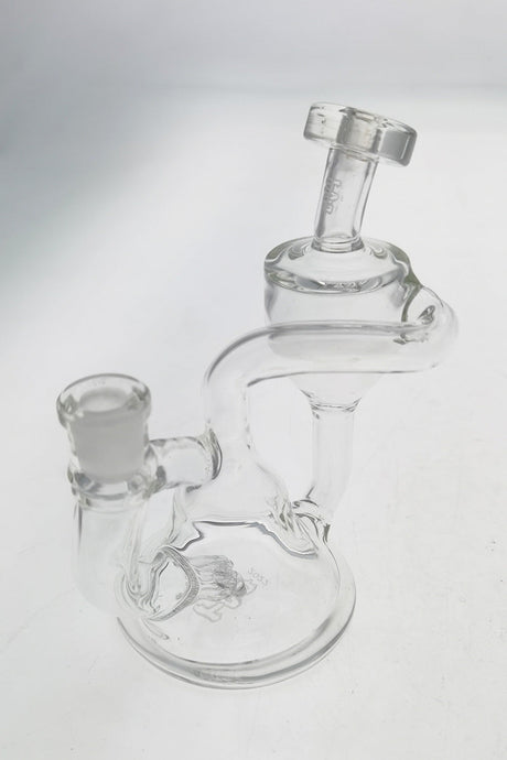 TAG Thick Ass Glass 4.5" Mini Inline Recycler Dab Rig with Smooth Percolation - 10MM Female Joint