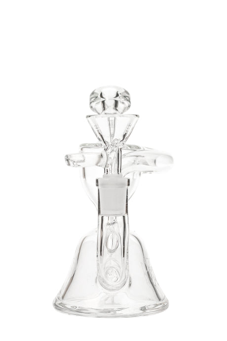 Thick Ass Glass 4.5" Mini Recycler Dab Rig with In-Line Percolator, 10MM Female Joint, Clear