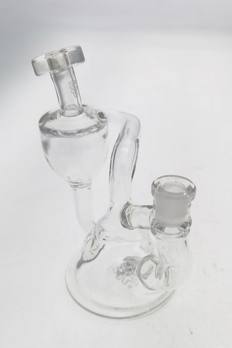 Thick Ass Glass 4.5" Mini Inline Recycler Dab Rig with 10MM Female Joint - Clear View