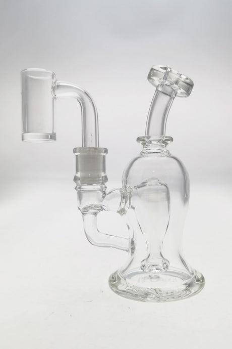 TAG 5" 6 Hole UFO Micro Ball Rig with Bellow Base, 10MM Female Joint, Clear Glass
