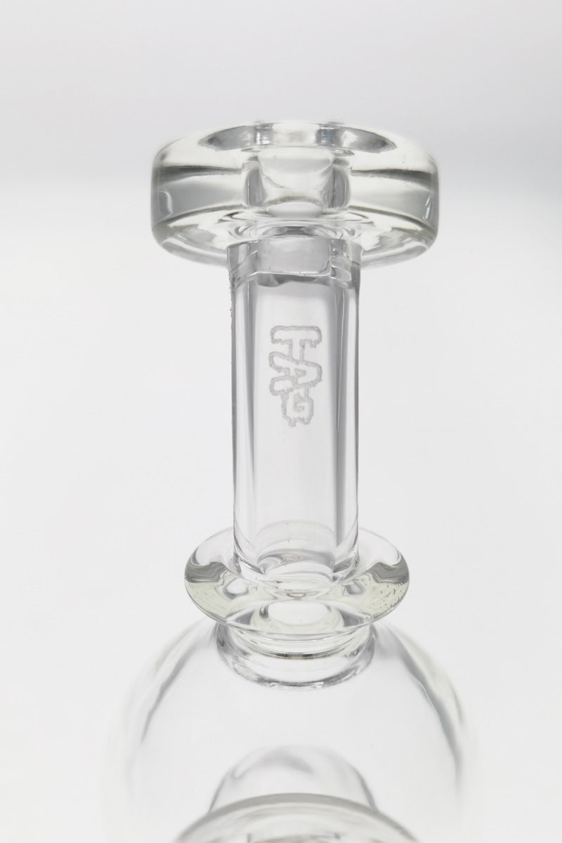 TAG 5" 6 Hole UFO Micro Ball Rig with Bellow Base, 10MM Female Joint, Front View