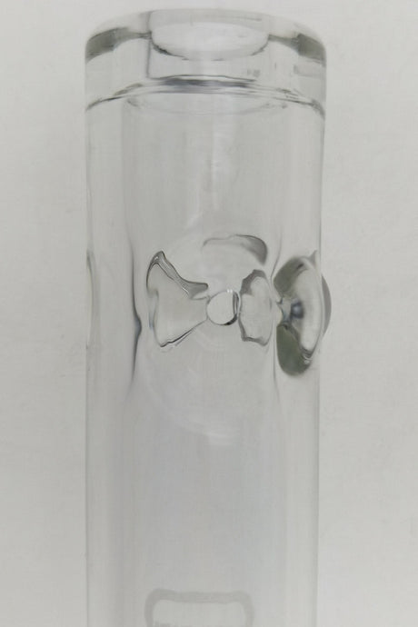 TAG 5" Steam Roller, Clear Borosilicate Glass, 4mm Thick with Single Hole - Front View