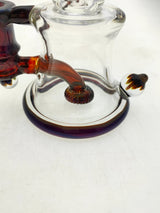 TAG 5" Banger Hanger Dab Rig with Super Slit UFO Perc, 14MM Female, Side View on White