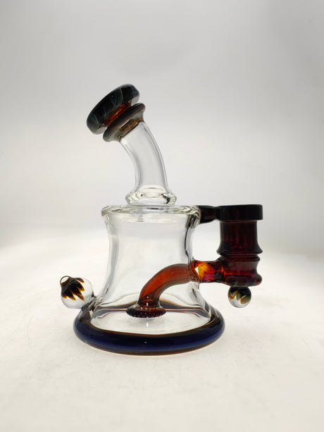 TAG 5" Super Slit UFO Banger Hanger, 60x5MM, 14MM Female joint, with Showerhead Percolator, front view
