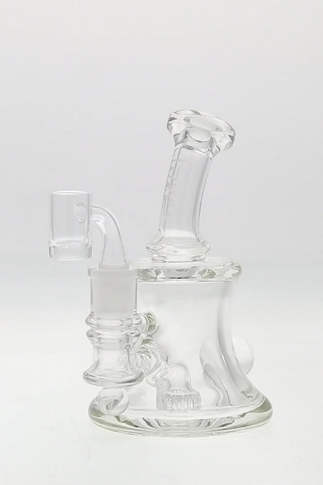 TAG 5" Banger Hanger Dab Rig with Super Slit UFO Perc Front View on White Background
