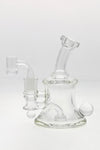 TAG 5" Super Slit UFO Banger Hanger, 60x5MM with 14MM Female joint, clear borosilicate glass, front view