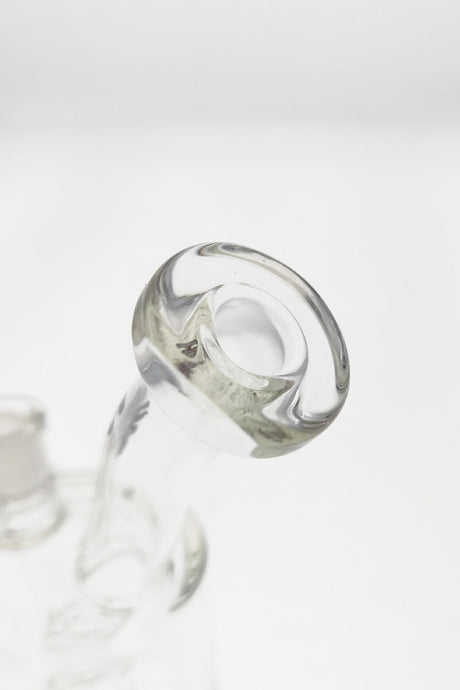 Close-up of TAG 5.5" Super Slit Froth Puck Rig with Showerhead Percolator