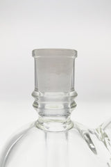 Close-up of TAG 6" Bellow Globe Rig with 14MM Female Joint and Fixed Froth Percolator