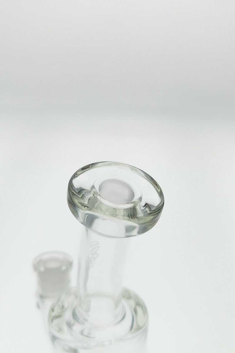 Close-up of Thick Ass Glass 6" Bent Neck Dab Rig with 10mm Female Joint and Diffuser