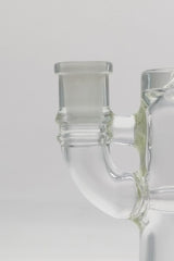 TAG 6" Bent Neck Dab Rig with Fixed Multiplying Diffuser, 10MM Female Joint, Close-Up Side View