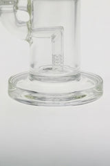 TAG 6" Bent Neck Dab Rig with Multiplying Diffuser, 10MM Female Joint, Clear Glass, Front View