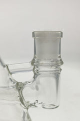 TAG 6" Bent Neck Fixed Stem Beaker, 14MM Female Joint, Clear Quartz, Side View