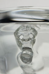 TAG 6" Bent Neck Beaker with Fixed Stem, 14MM Female Joint, Clear Quartz, Close-up