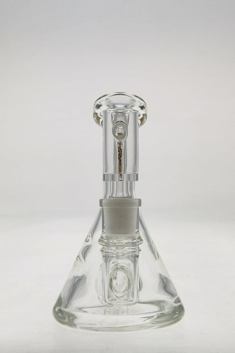 TAG 6" Bent Neck Fixed Stem Beaker Dab Rig, 14MM Female Joint, Front View